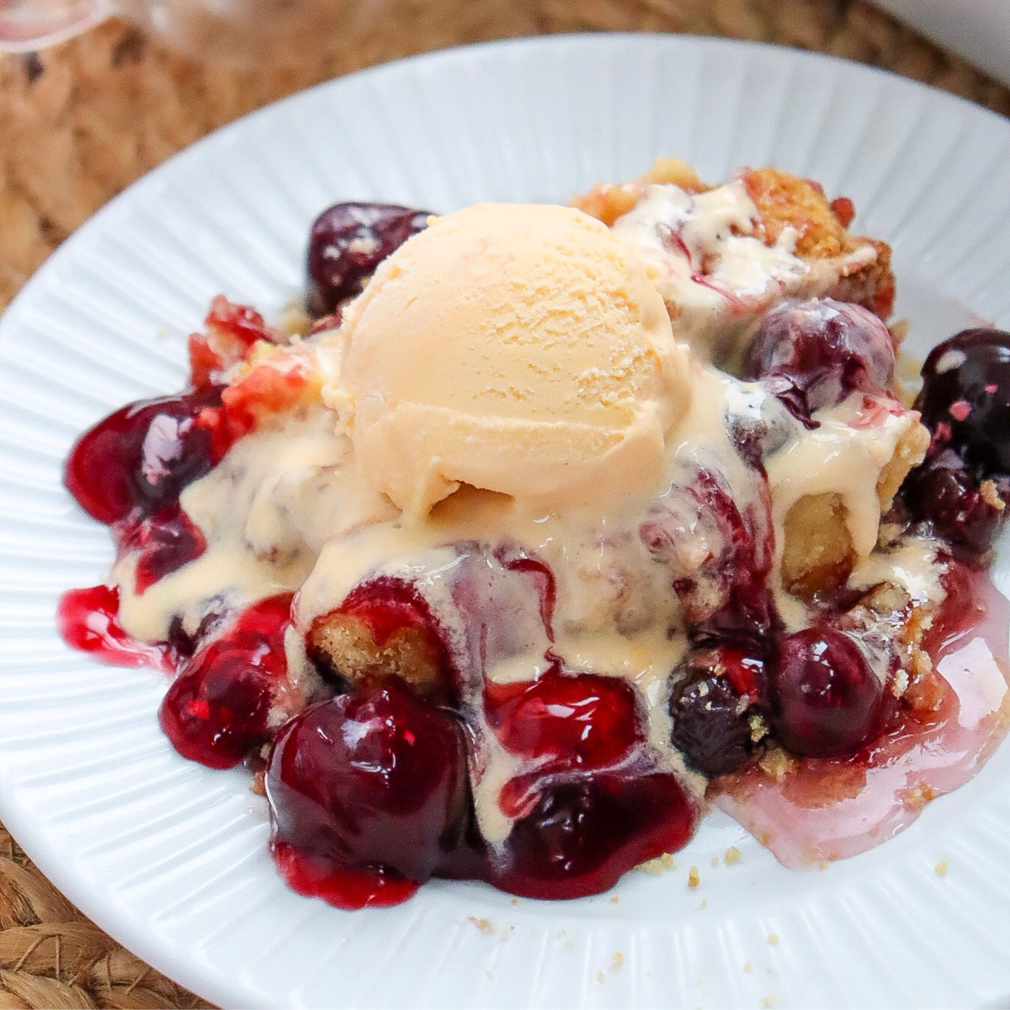 Old Fashioned Cherry Dump Cake