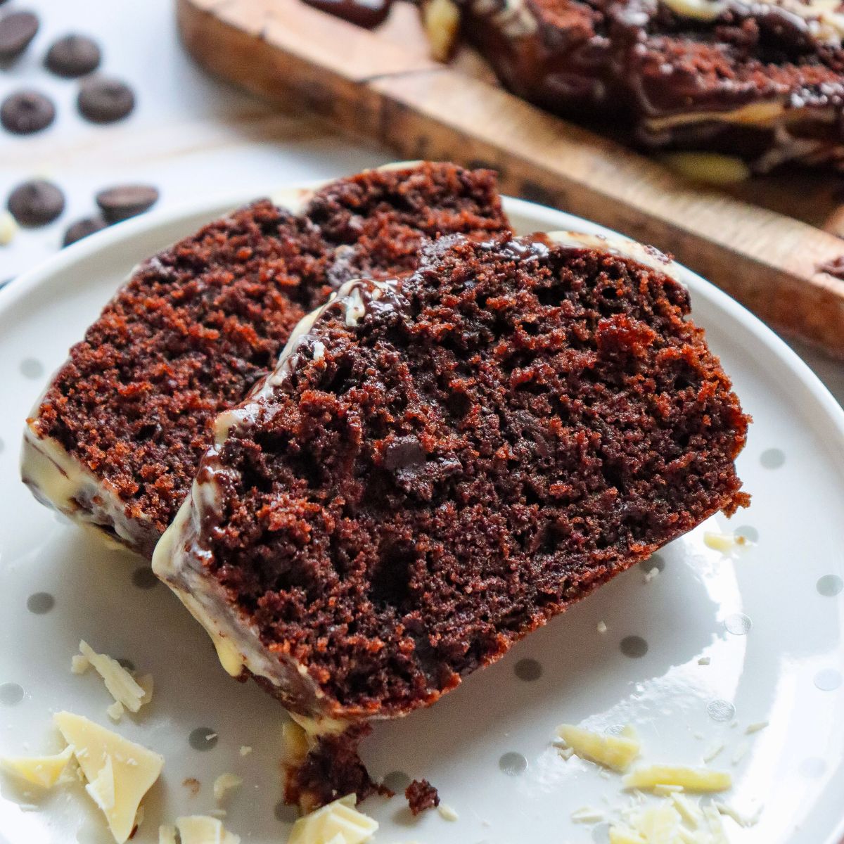 Chocolate Loaf Cake Slices