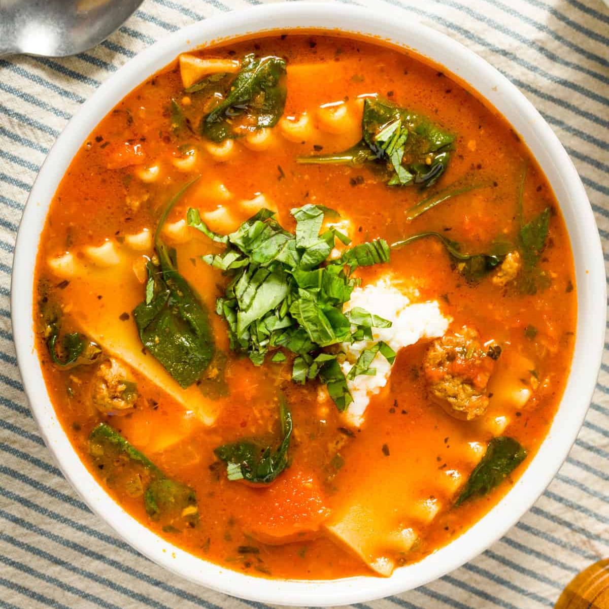 Slow Cooker Lasagna Soup
