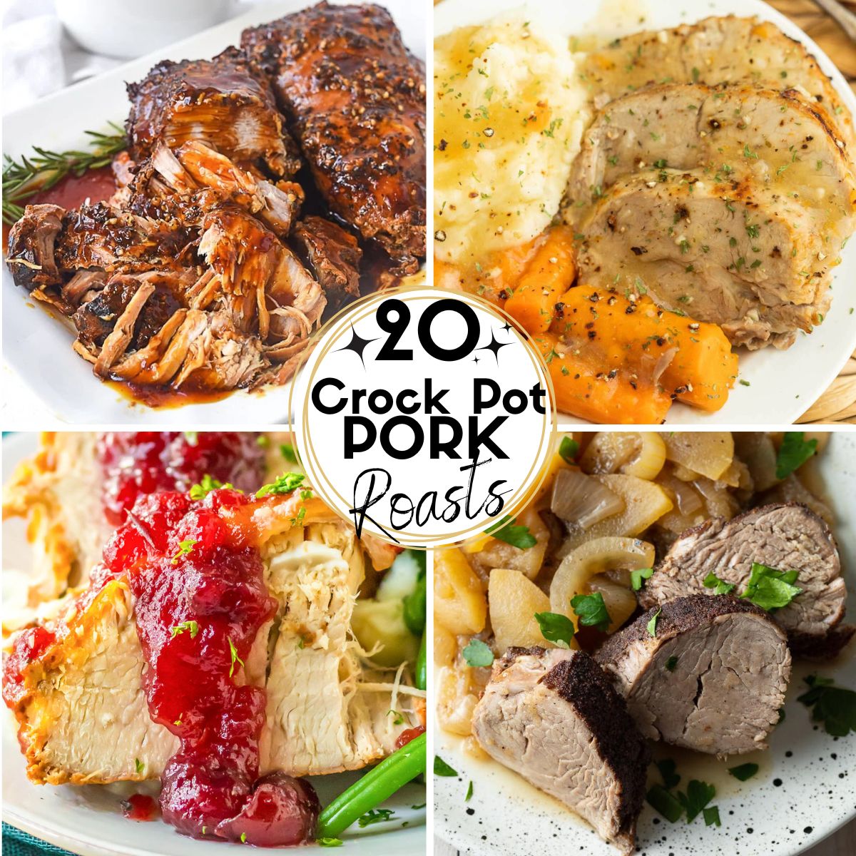 Collage Image of Crock Pot Pork Roasts