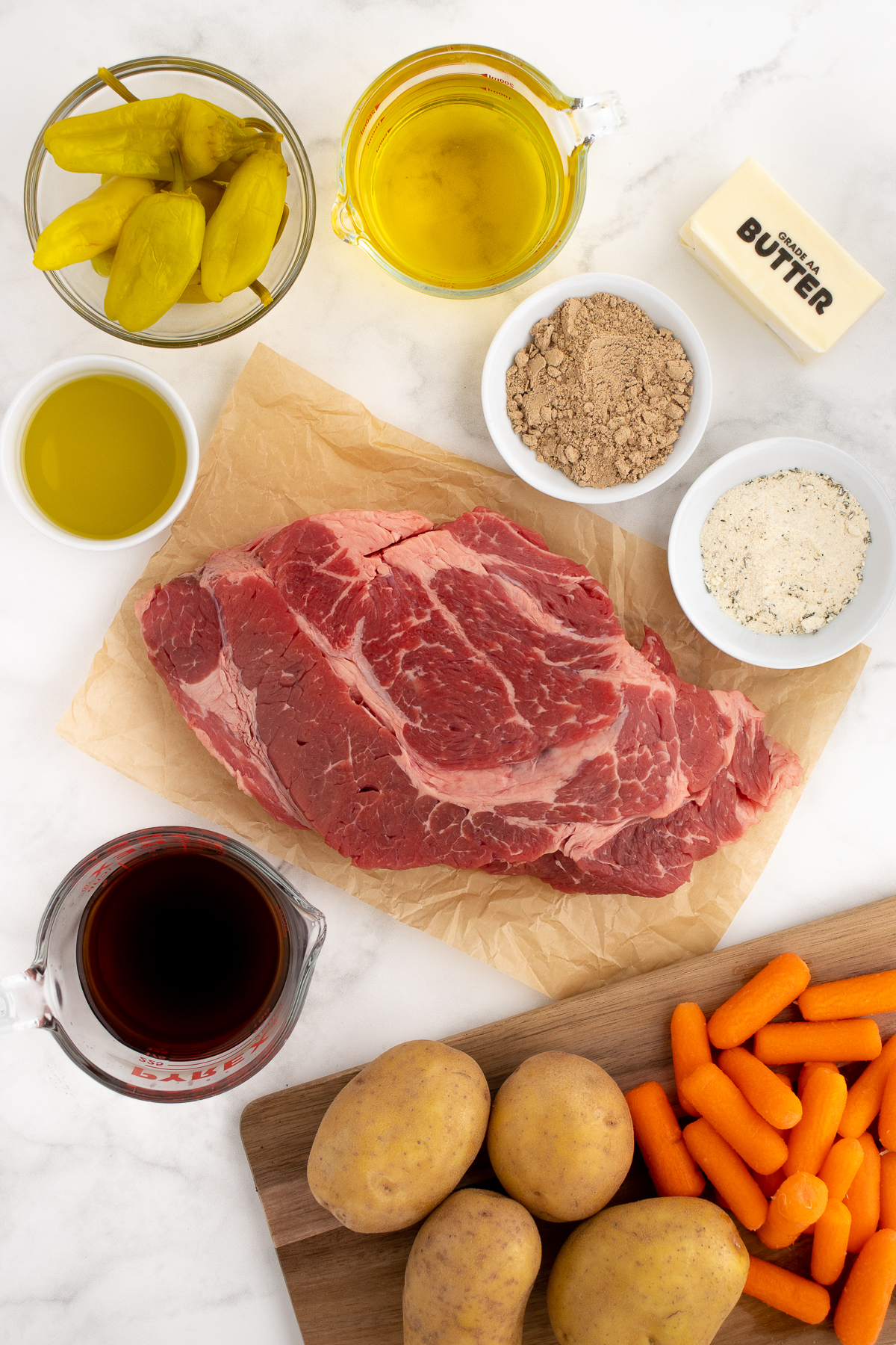 Crockpot Mississippi Pot Roast Ingredients