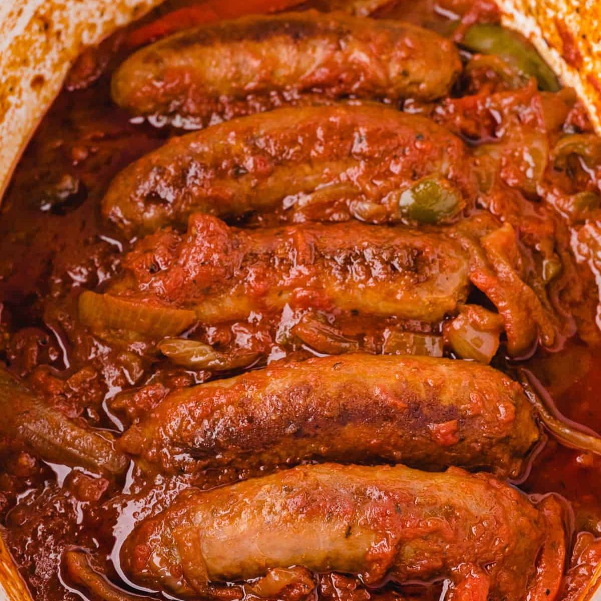 Crockpot Sausage and Peppers