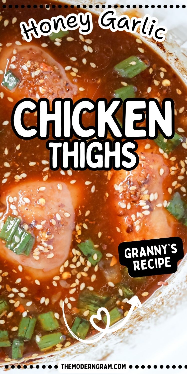 SLOW COOKER honey garlic chicken