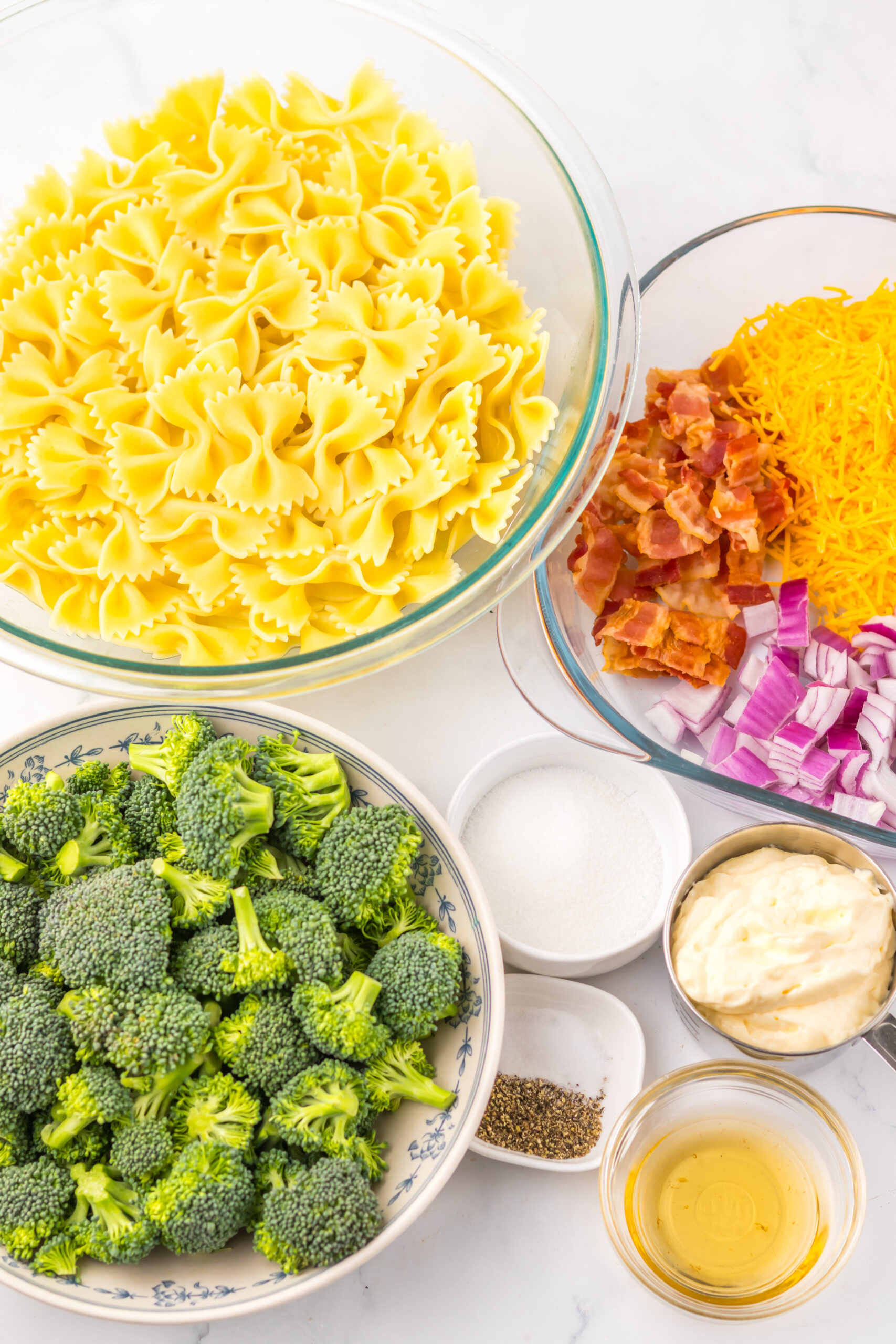 Broccoli Cheddar Pasta Salad Ingredients
