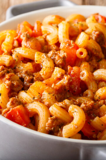 Bowl of Grandma’s American Goulash