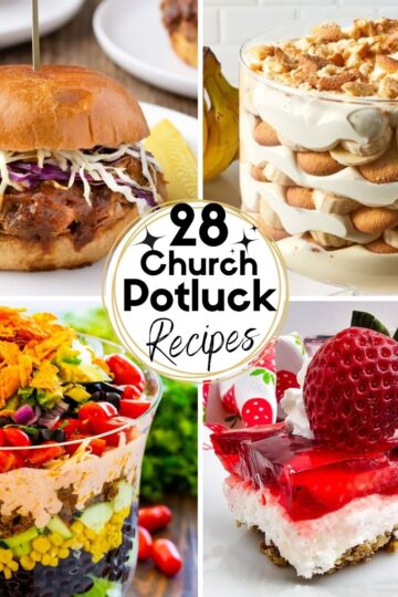 Collage Images of Church Potluck Recipes