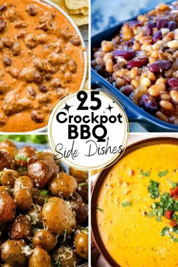 Collage Images of Crockpot BBQ Side Dishes
