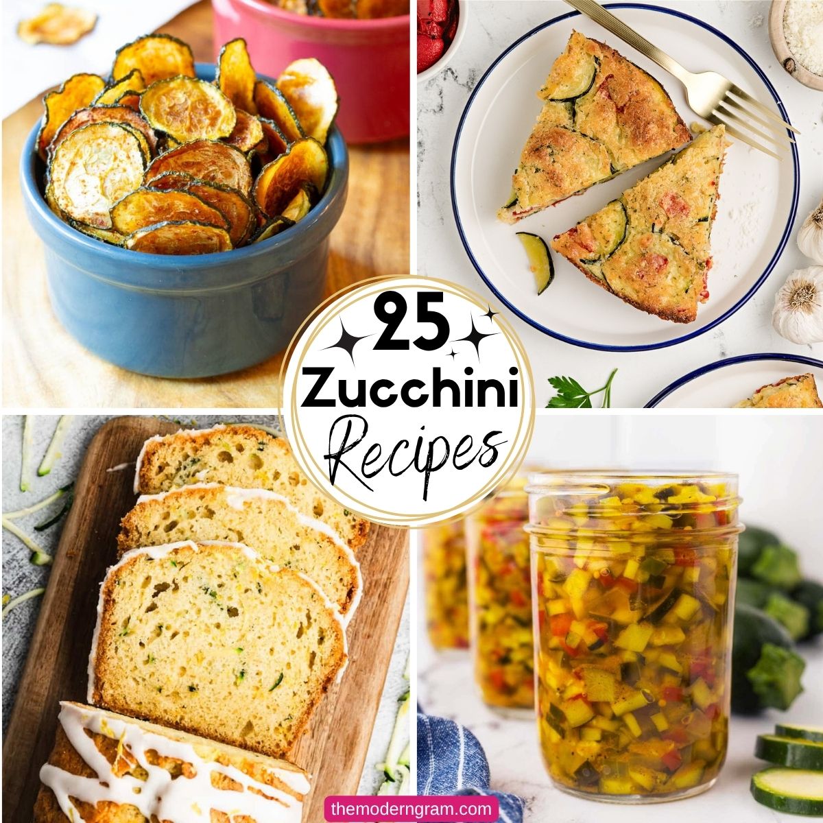 Collage Image of Zucchini Recipes