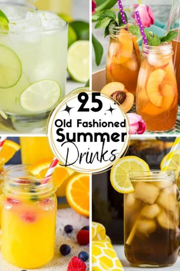 Collage Image of Old Fashioned Summer Drinks