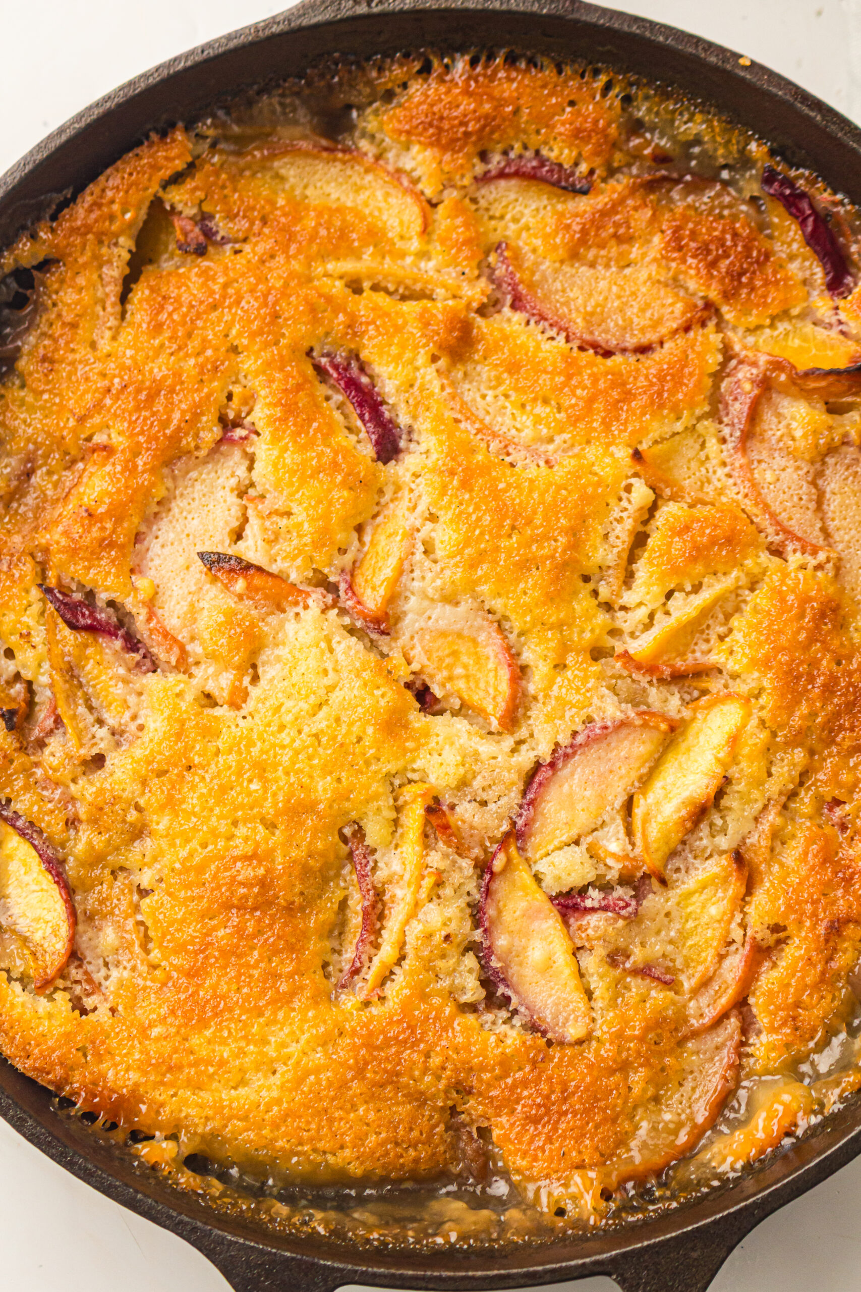each old fashioned peach cobbler
