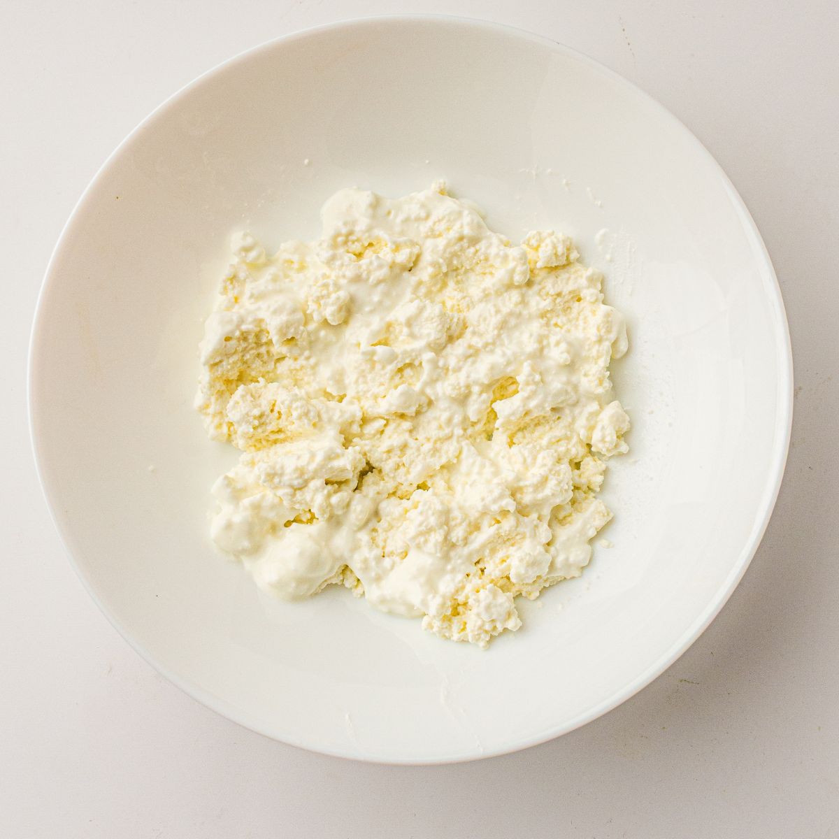 Homemade cottage cheese.