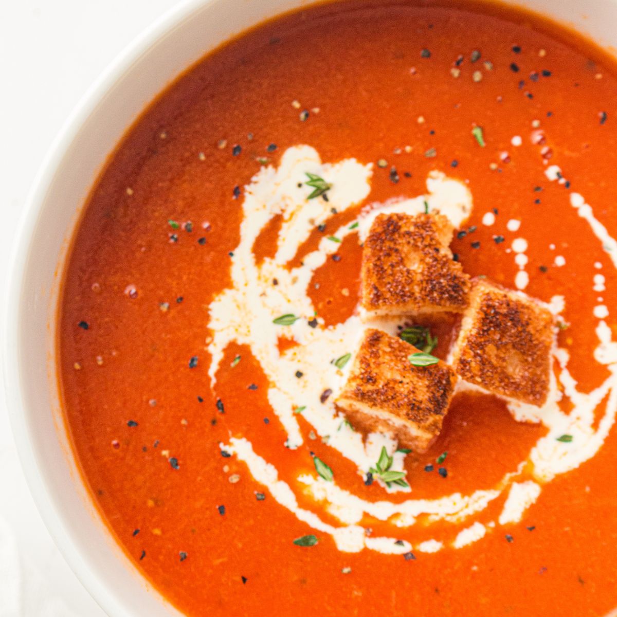 Simple Tomato Soup Recipe Featured